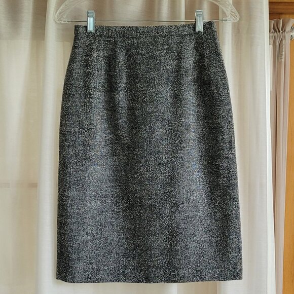 Talbots Petite Wool Blend Tweed Fully Lined Pencil Skirt Made in Italy Size 4 - Picture 9 of 9